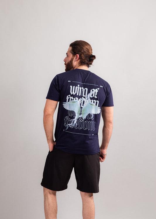 Wingman Graphic Tee - Navy Blue
