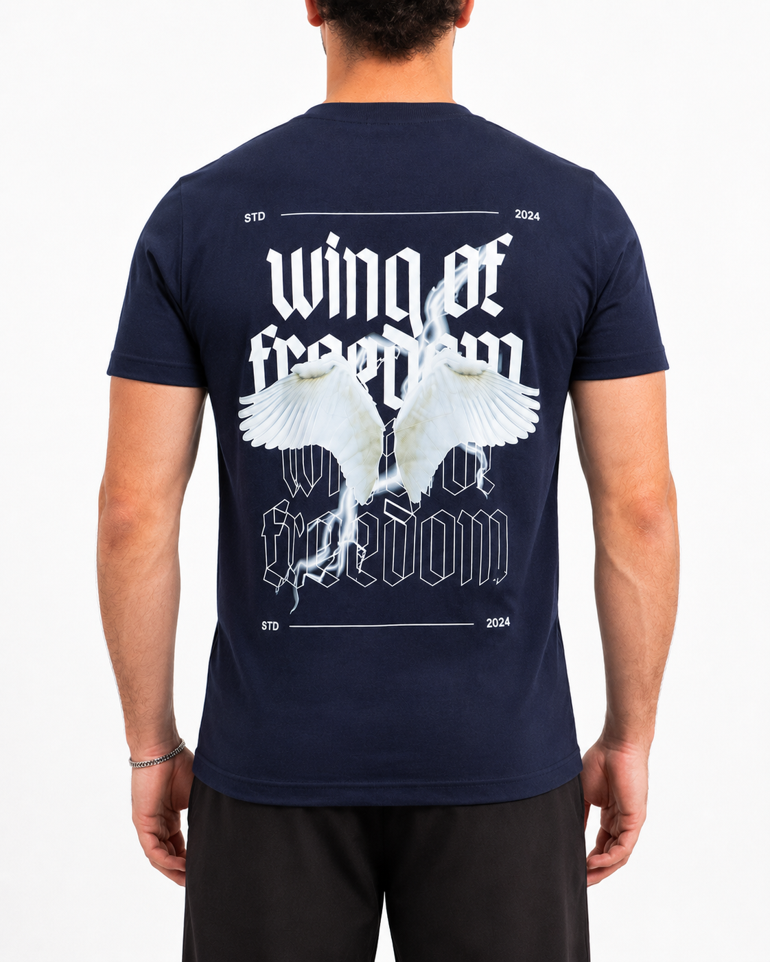 Wingman Graphic Tee - Navy Blue
